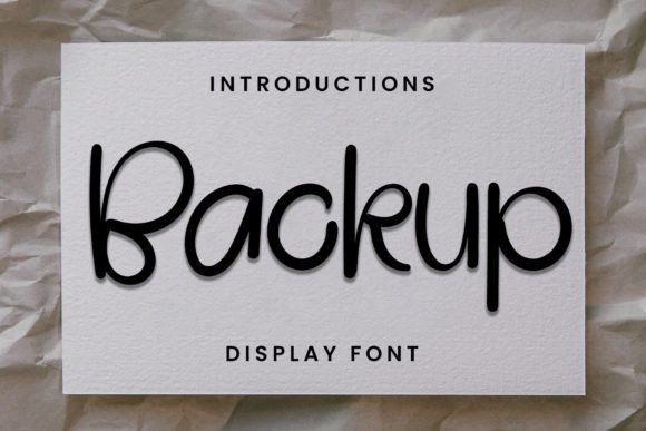 Backup: A Whimsical Handwritten Font for Editorial Design