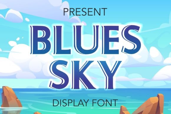 Blues Sky: The Fun All-Caps Display Font for Kids-Themed Brands