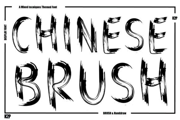 Chinese Brush Typeface for Bold Editorial Design