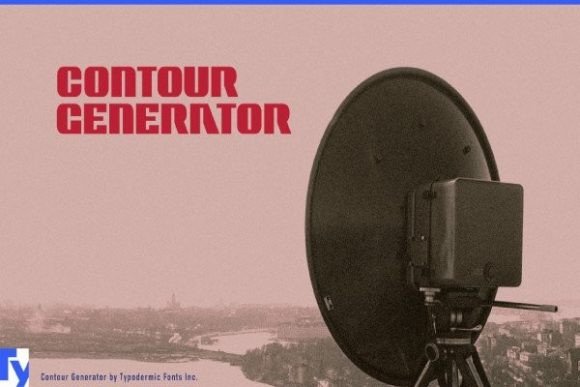 Contour Generator: Retro Techno Display Font for Editorial Design