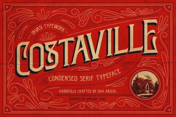 Costaville Vintage Display Typeface for Editorial Design