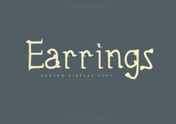 Earrings Display Font for Handmade Branding and Printable Designs
