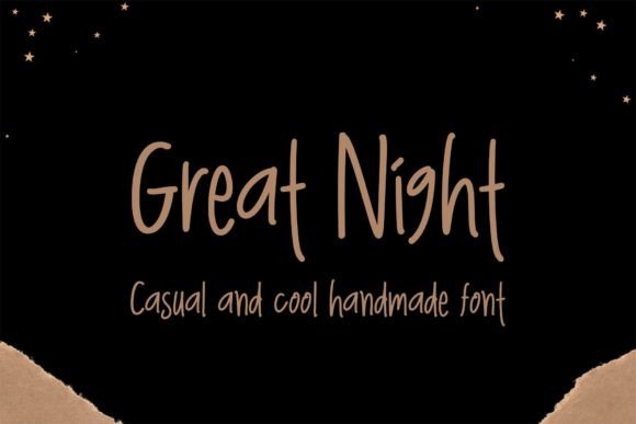 Great Night: The Handmade Display Font for Cozy, Casual Branding