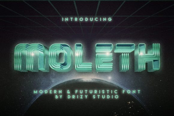 Moleth: The Futuristic Display Font for Bold Brand Identity