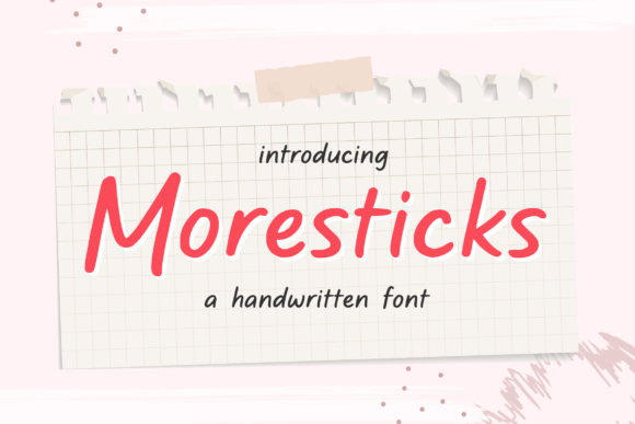 Moresticks: A Playful Display Font for Modern Brand Identity