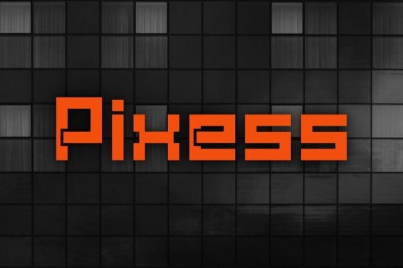 Pixess Bold Square Display Font for Crafters