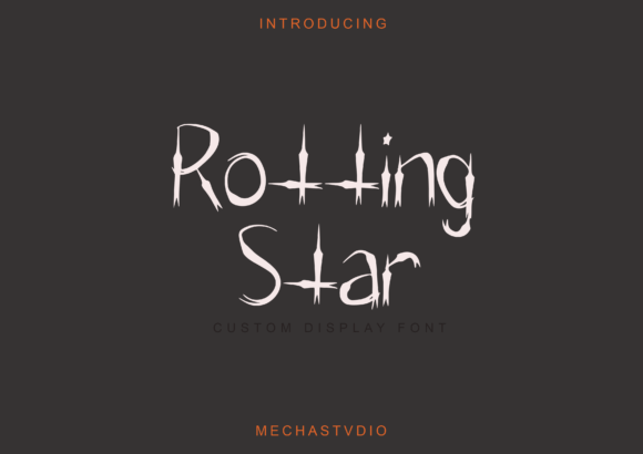 Rotting Star Typeface: A Haunting Display Font for Horror Editorial Design