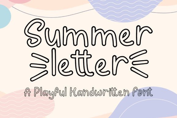 Summer Letter: A Sweet Outline Display Font for Editorial Design
