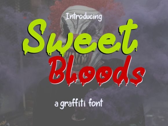Sweet Bloods Spooky Display Font for Halloween Crafts