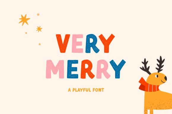 Very Merry Typeface: A Playful Display Font for Handmade Brands
